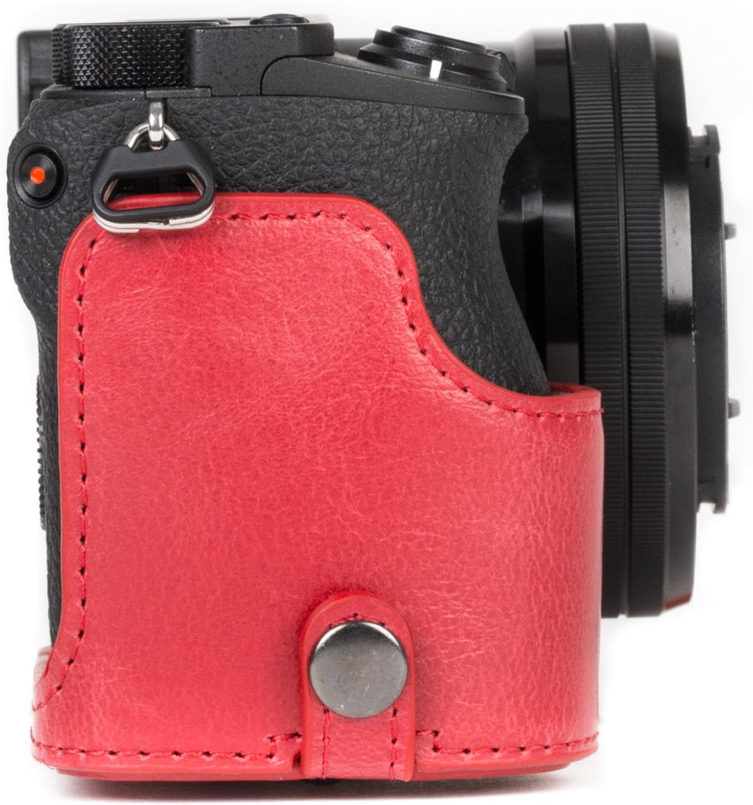 MegaGear Sony Alpha A6500 (16-50 mm) Ever Ready Leder Kamera-Case mit Trageriemen und Batteriezugang