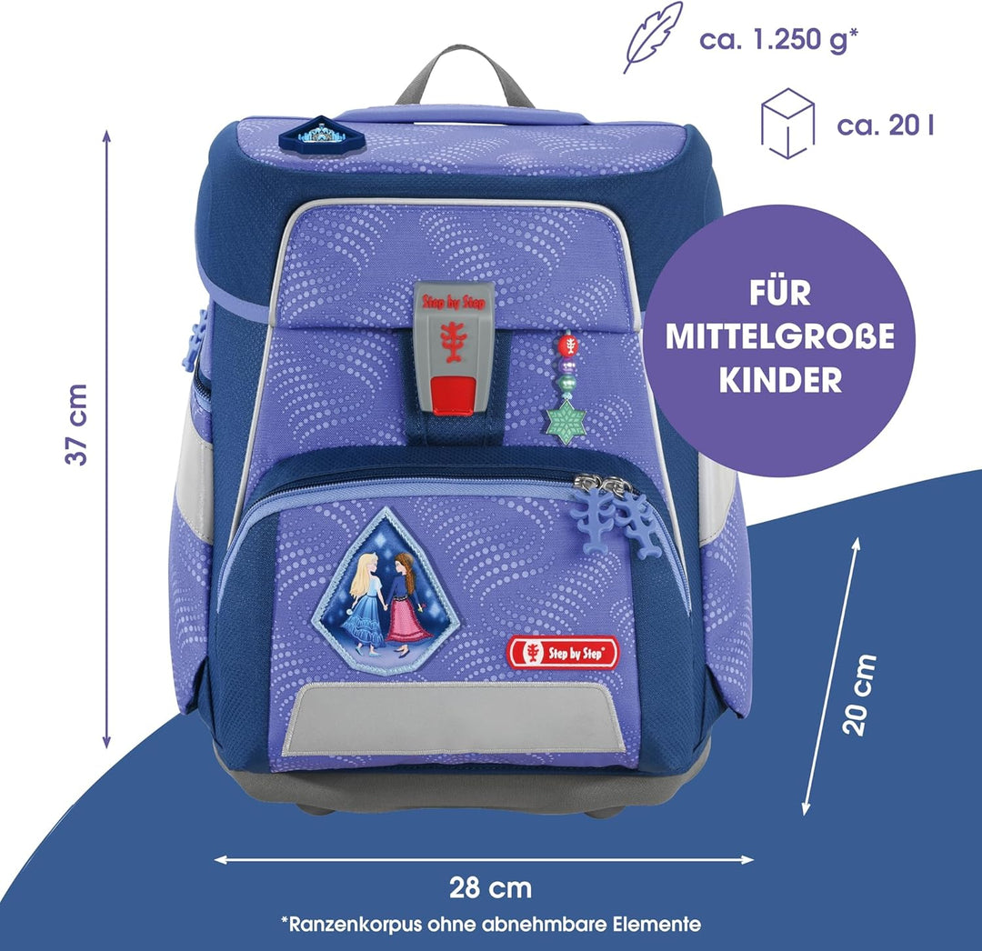 Step by Step Schulranzen-Set Space, Ice Princess, 5-teilig, lila, Prinzessin-Design, ergonomischer T