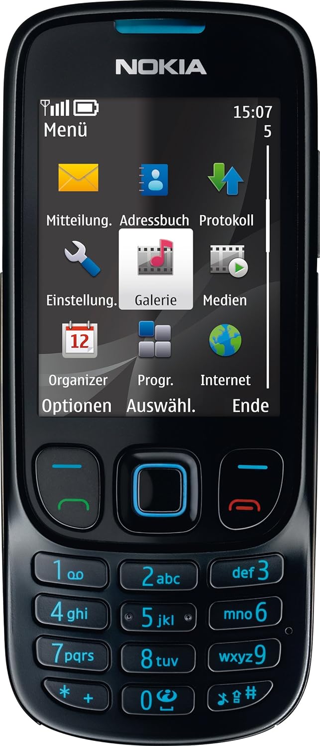 Nokia 6303 Classic matt Black (Kamera mit 3,2 MP, MP3, Bluetooth) Handy