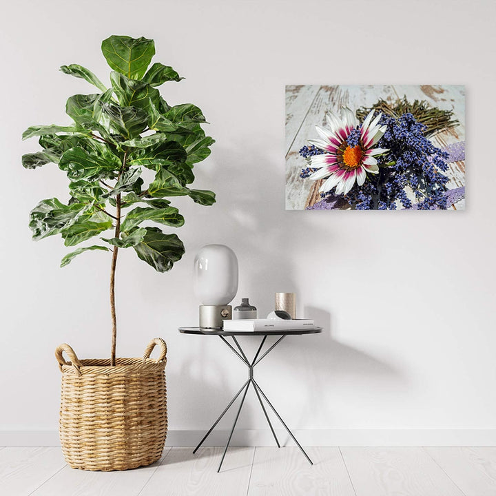 Feeby Bild auf Leinwand Blume Kunstdruck modern rustikal mehrfarbig 80x60 cm Leinwandbild 80x60 cm m