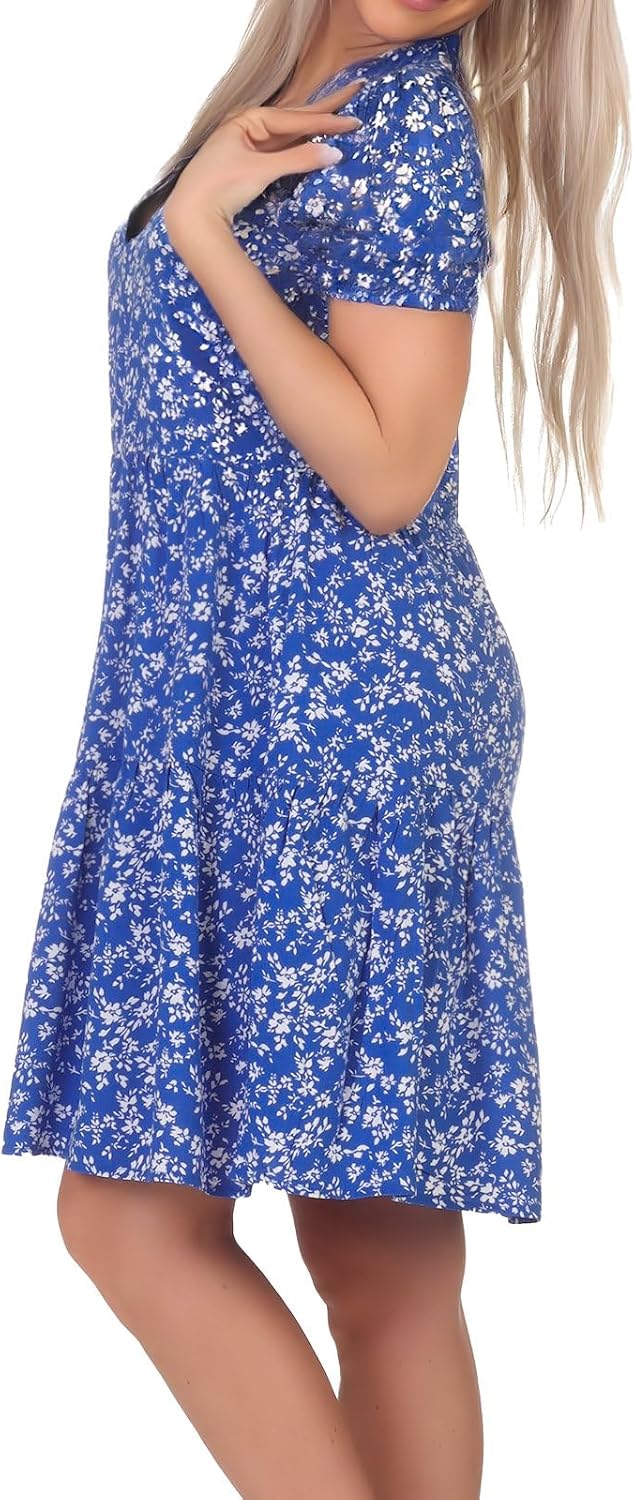 Only Damen Kleid 15222215 XS Dazzling Blue 473 Lovely Floral, XS Dazzling Blue 473 Lovely Floral
