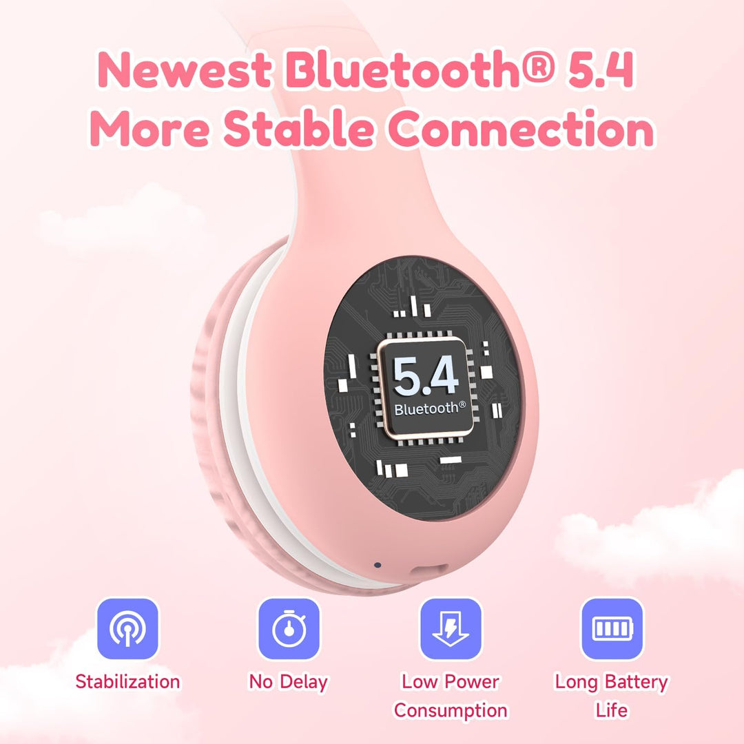 EarFun Bluetooth Kopfhörer Kinder, 85/94dB Lautstärkeregelung, HiFi Sound, HD-Mikrofon, 40 Std Akku,
