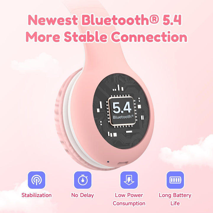 EarFun Bluetooth Kopfhörer Kinder, 85/94dB Lautstärkeregelung, HiFi Sound, HD-Mikrofon, 40 Std Akku,