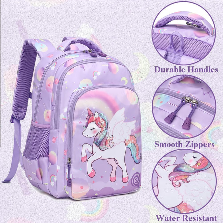 Einhorn Rucksack Kinder Mädchen Kinderrucksack Mädchen Schulrucksack Mädchen Schultaschen Set Einhor