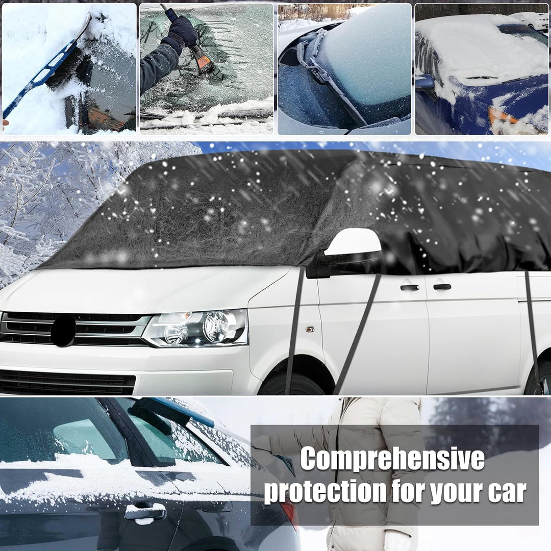 Autoabdeckung Wasserdicht Ersatz für VW T5 T6 LWB, Sonnenfest Hälfte Autoabdeckung, Halbgarage UV Be