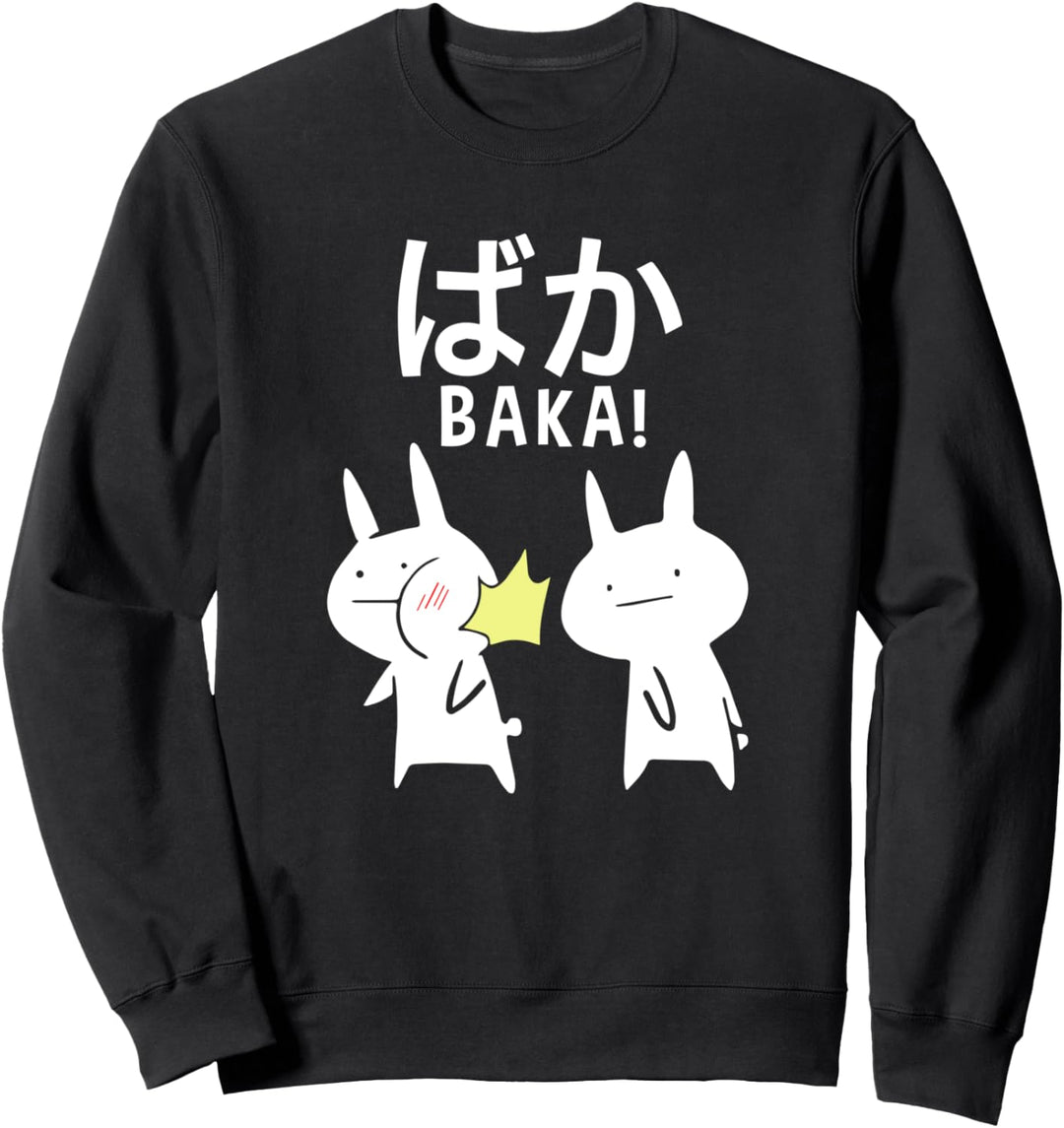 Kawaii Baka Rabbit Ohrfeigen für Otakus, Anime und Manga Sweatshirt