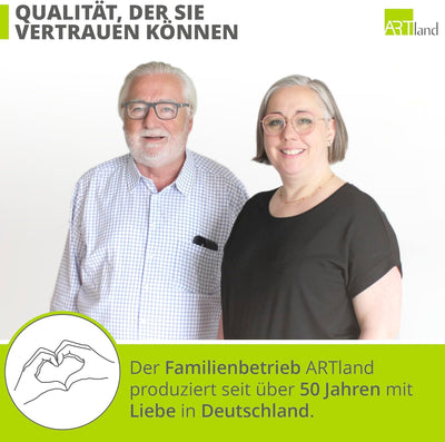 ARTLAND Wanduhr ohne Tickgeräusche aus Glas Quarzuhr Ø 50 cm Rund Lautlos gross XXL Landschaften Lan