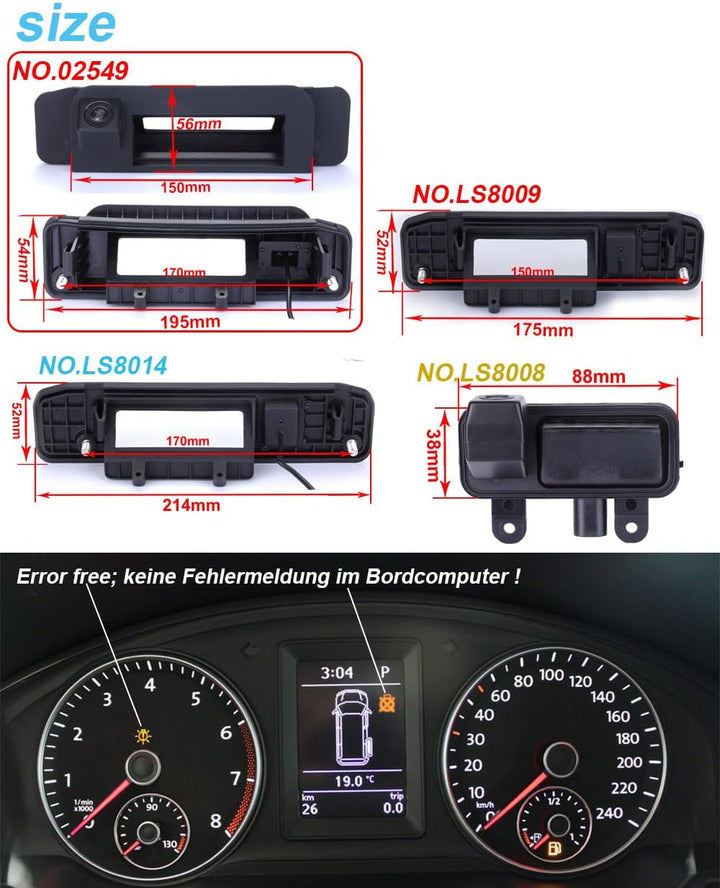 Auto Griff Rückfahrkamera Replacement for Mercedes Benz CLA180 CLA200 CLA220 CLA250CDI CLA45 AMG C11