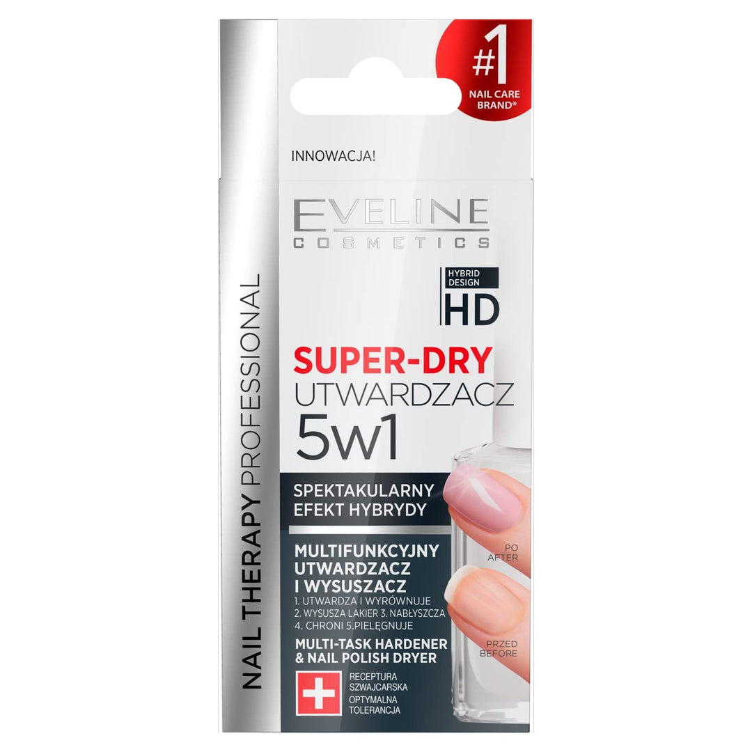 Eveline Cosmetics Nageltherapie Professioneller Super-Dry 5-in-1 Multifunktionaler Härter und Trockn