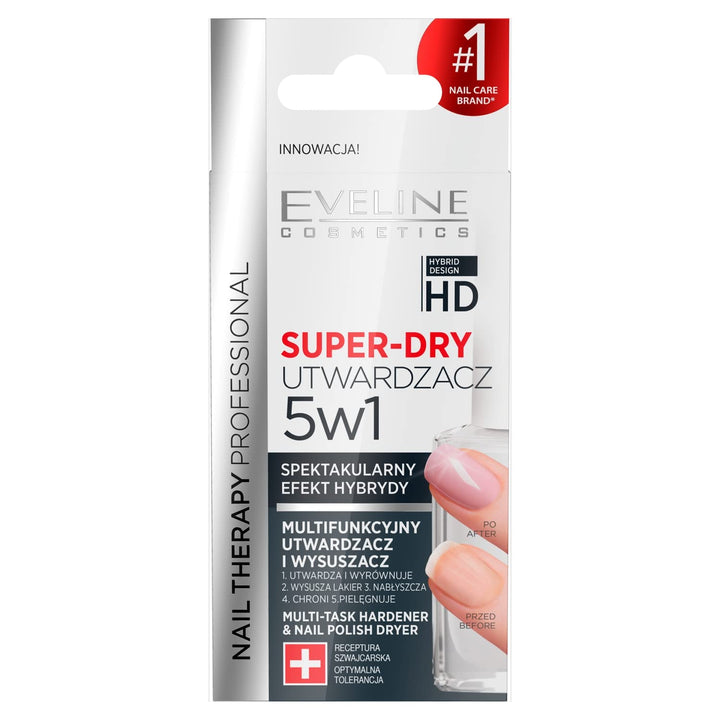 Eveline Cosmetics Nageltherapie Professioneller Super-Dry 5-in-1 Multifunktionaler Härter und Trockn