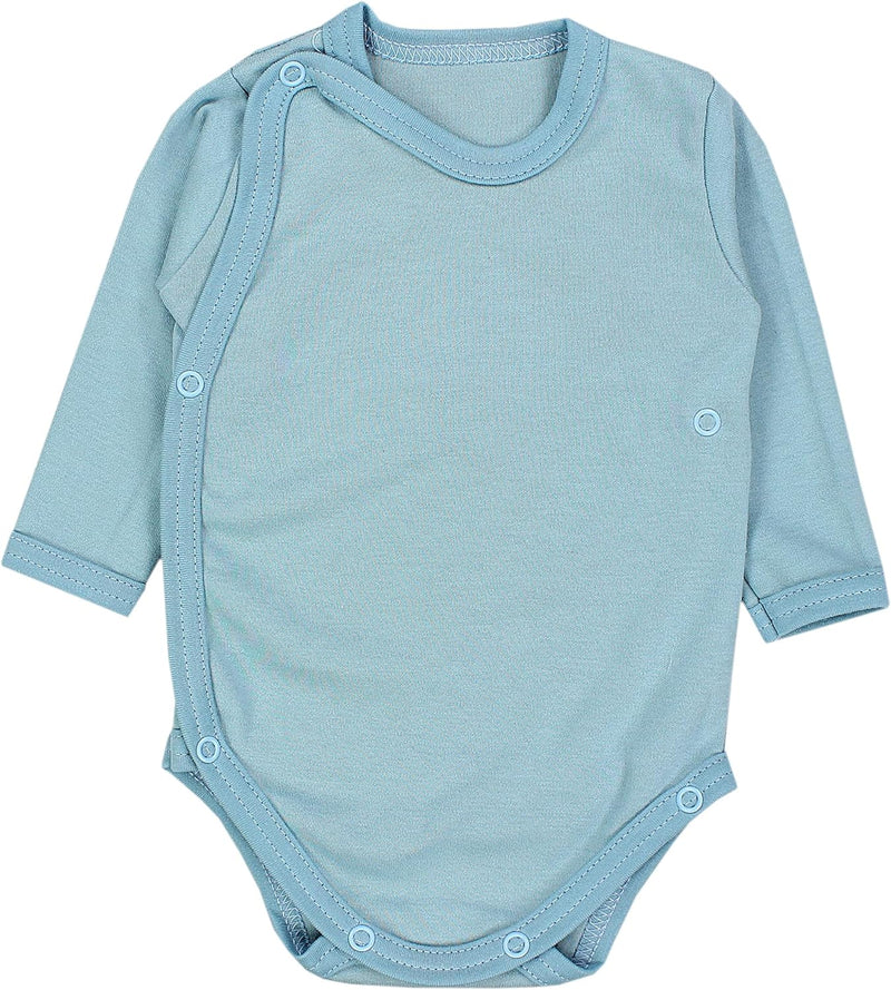 TupTam Baby Unisex Langarm Wickelbody Print/Uni 5er Pack 56 Junge 6, 56 Junge 6