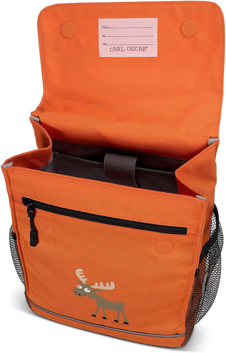 Carl Oscar Kinderrucksack I 8 Liter I Namensschild I Wasserabweisend I Reflektoren I Tragegriffe (Tü