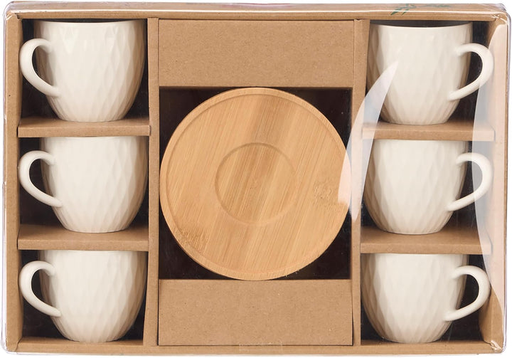 Annastore Espressotassen 6er Set Porzellan - 90 ml