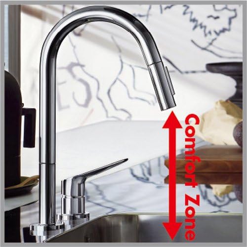 Hansgrohe Spültisch-Einhebelmischer Citterio M 2-Loch-Batterie Ausziehbrause, verchromt, 34822000