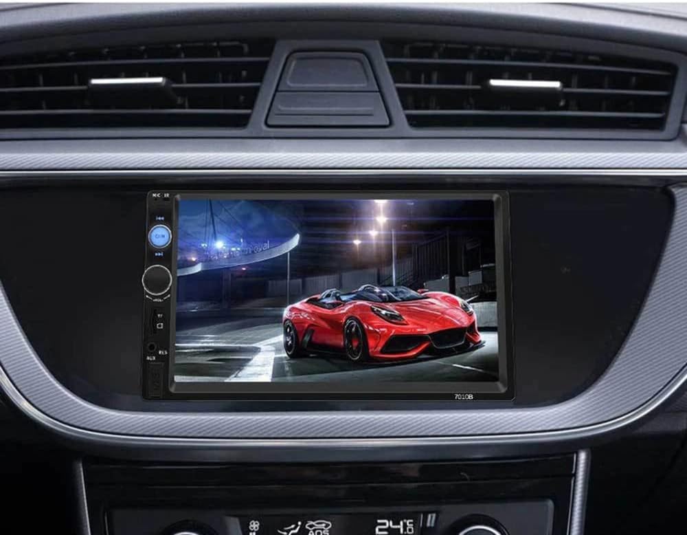 Retoo Autoradio mit Bluetooth USB Touchscreen, 7 Zoll Touch Display, 2DIN Media Receiver, Helligkeit