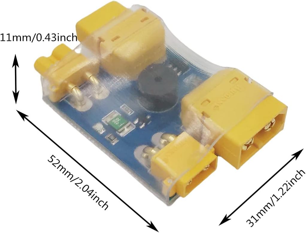 XT30 / XT60 Rauchstopper mit Alarmsummer Kurzschlussschutz Sicherheitsinspektion für 2-6S RC Racing