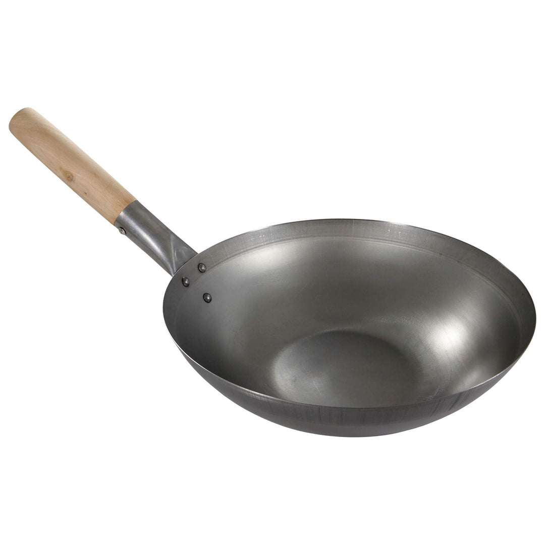 Origin Outdoors Unisex – Erwachsene Wok Pfanne, Schwarz/Braun, 30 cm