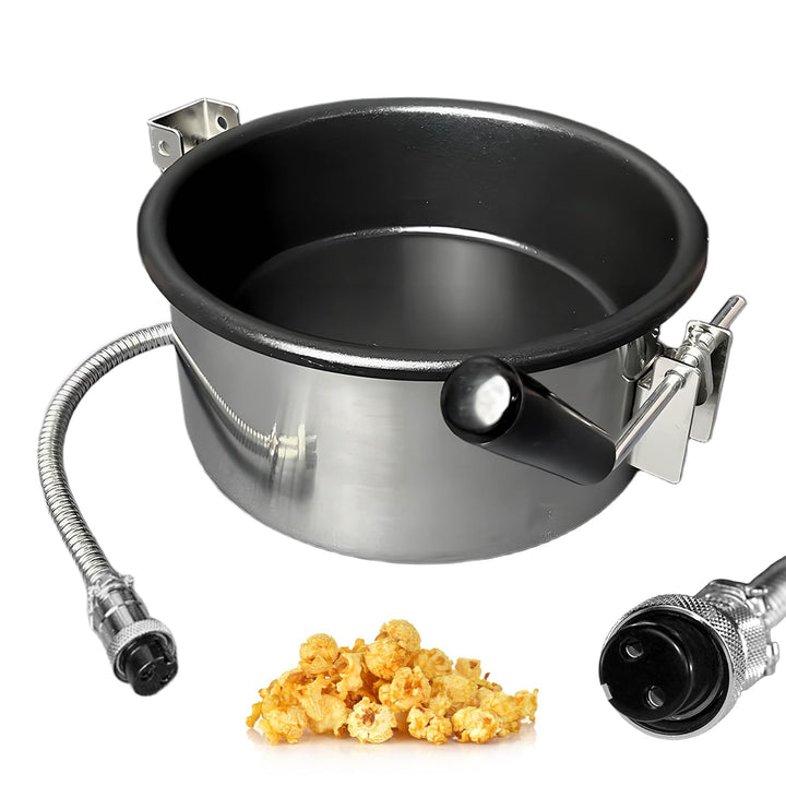 Heissluft Popcornmaschine Zubehör, Popcorntopf 2 Holes-15mm Elektrische Handgekurbelte Popcorn-Herst
