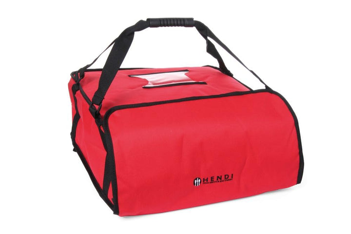 HENDI 709818 Pizza Transporttaschen, mit transparenter Tasche für Rechnungen, Pizza-Service Taschen,