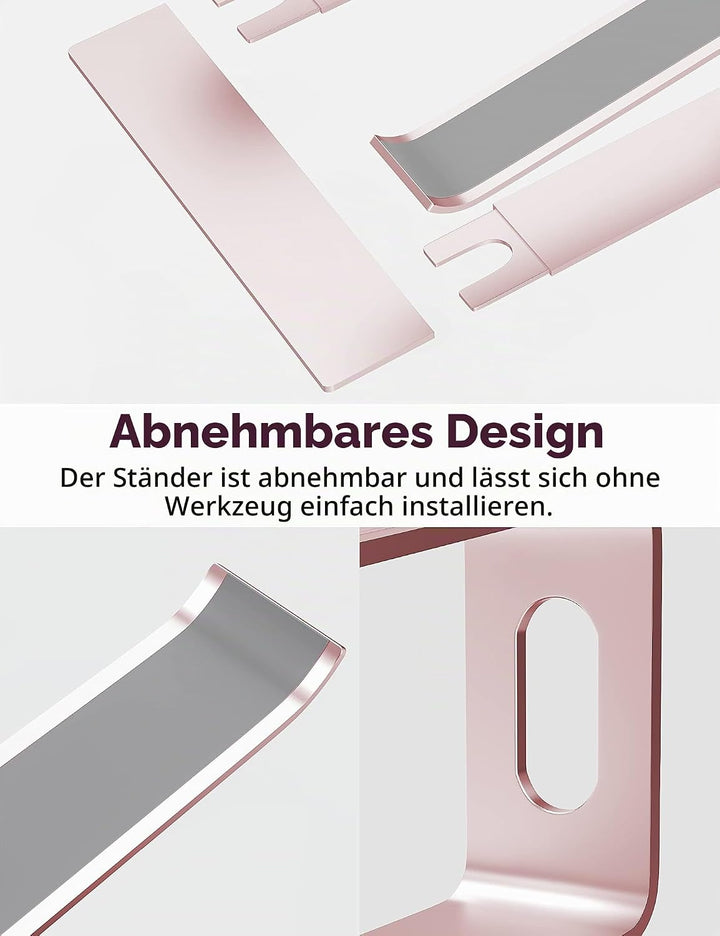 ALASHI Laptop-Ständer für Schreibtisch, Aluminium-Computer-Erhöhung, ergonomischer Notebook-Halter,