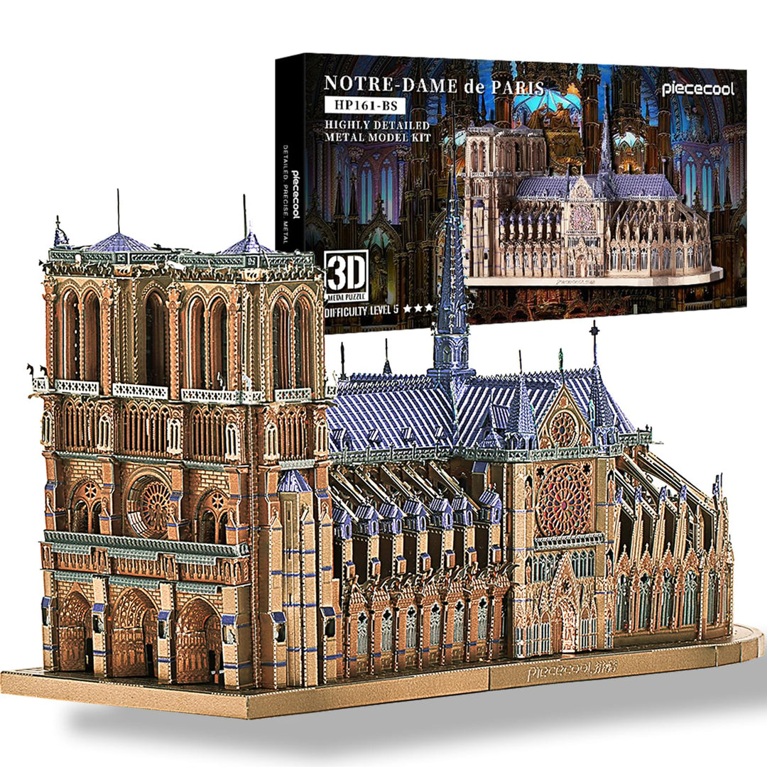 Piececool 3D Puzzle modellbausatz Erwachsene 3D Metall Puzzle 3D Puzzle Erwachsene - Notre Dame Kath