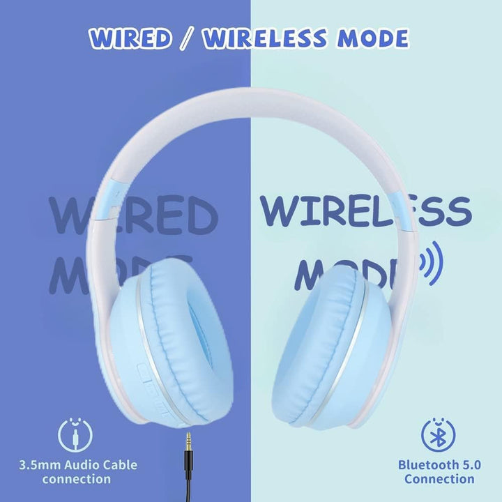Bluetooth Kopfhörer Kinder,Kinder Kopfhörer Kabellos Over-Ear,Kinderkopfhörer Bluetooth mit Mikrofon
