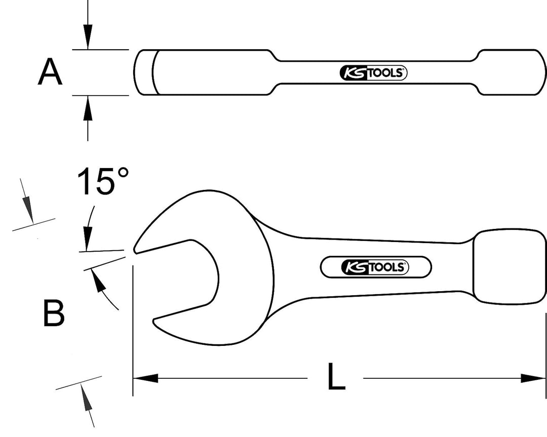 KS Tools 517.2268 Schlag-Maulschlüssel, 2.1/2"