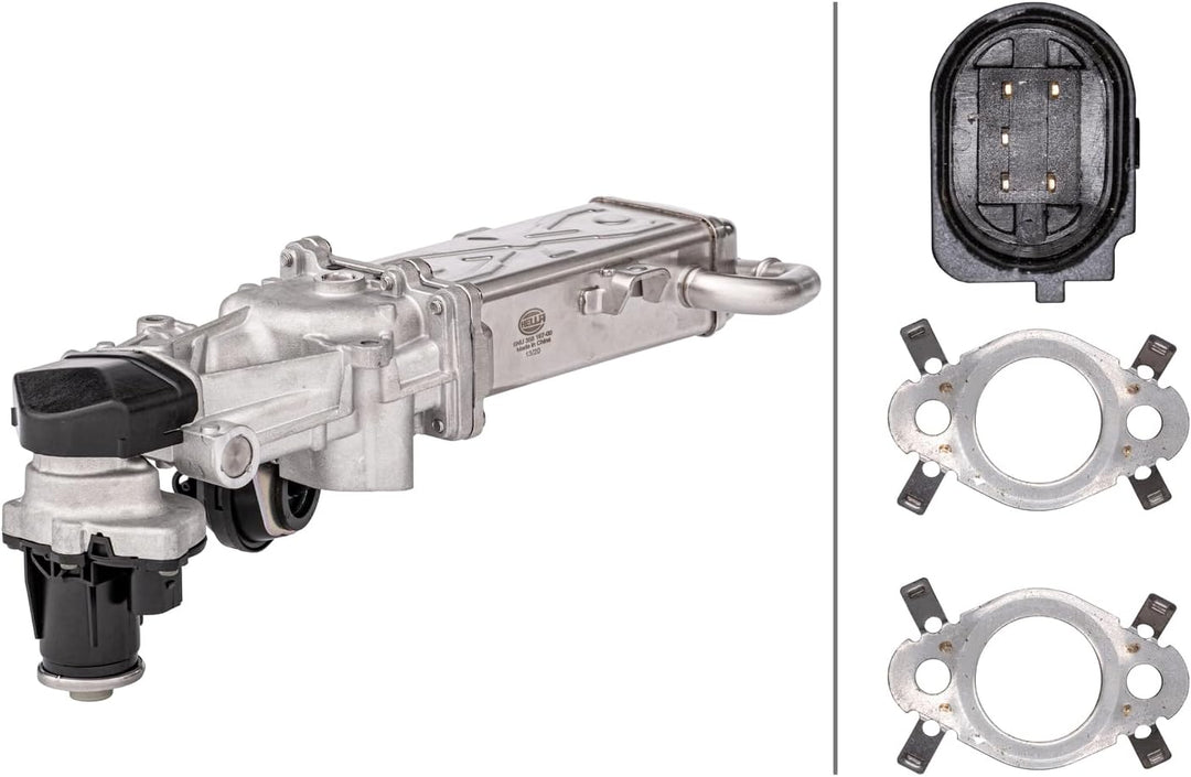 HELLA 6NU 358 167-001 AGR-Modul - elektrisch - 5-polig - mit Dichtungen/mit AGR-Kühler - mit AGR-Ven