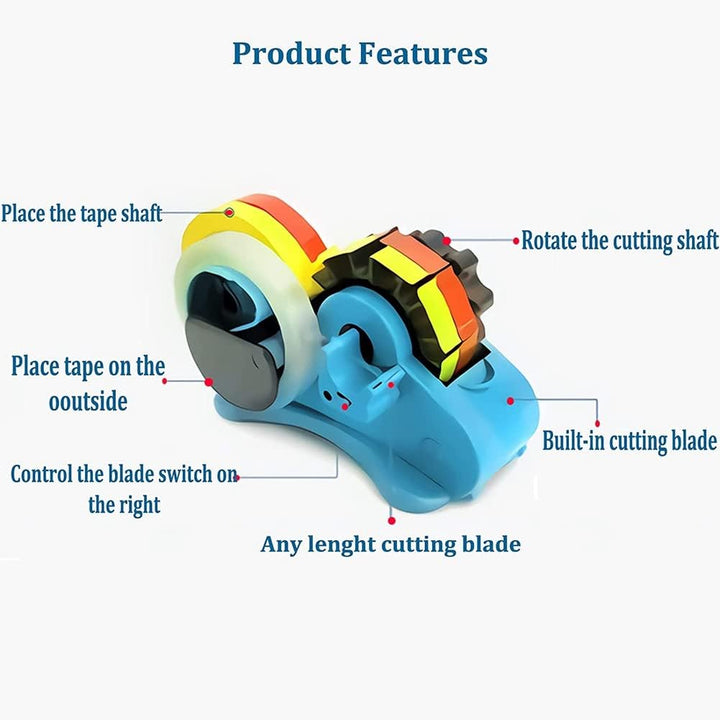 Klebeband Abroller, Tischabroller für Klebeband, Mehrfach Rollen Schnitt Paketband Abroller, Tragbar