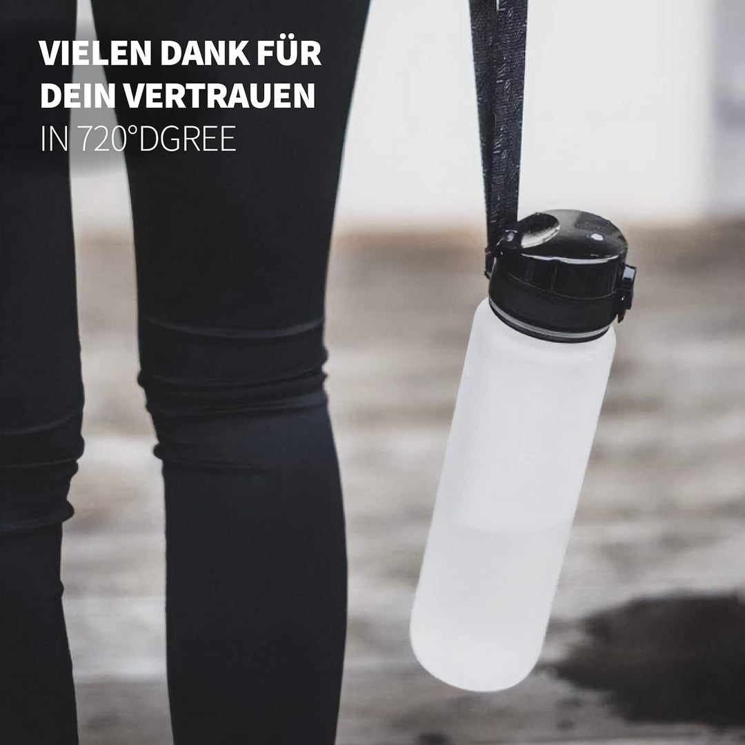 720°DGREE Trinkflasche “uberBottle“ +Sieb - 350ml, 500ml, 650ml, 1000ml, 1,5l, 2l - BPA-Frei - Wasse