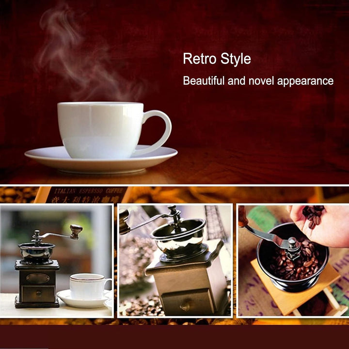 Manuelle Kaffeemühle, Rostfrei, Retro-Stil, Kaffeemühle mit Edelstahlkern