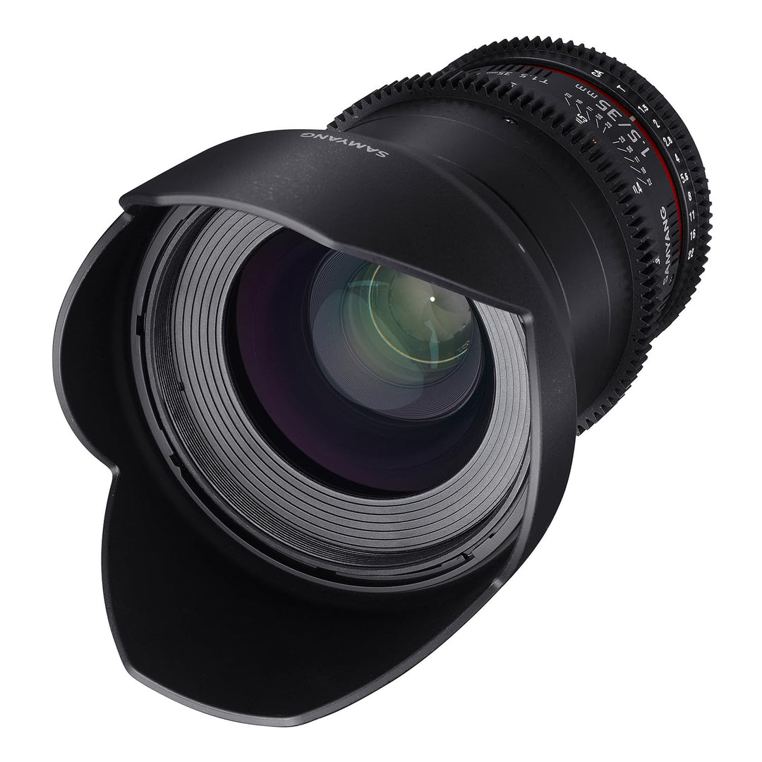 SAMYANG 7810 35/1,5 Objektiv Video DSLR II Canon EF manueller Fokus Videoobjektiv 0,8 Zahnkranz Gear