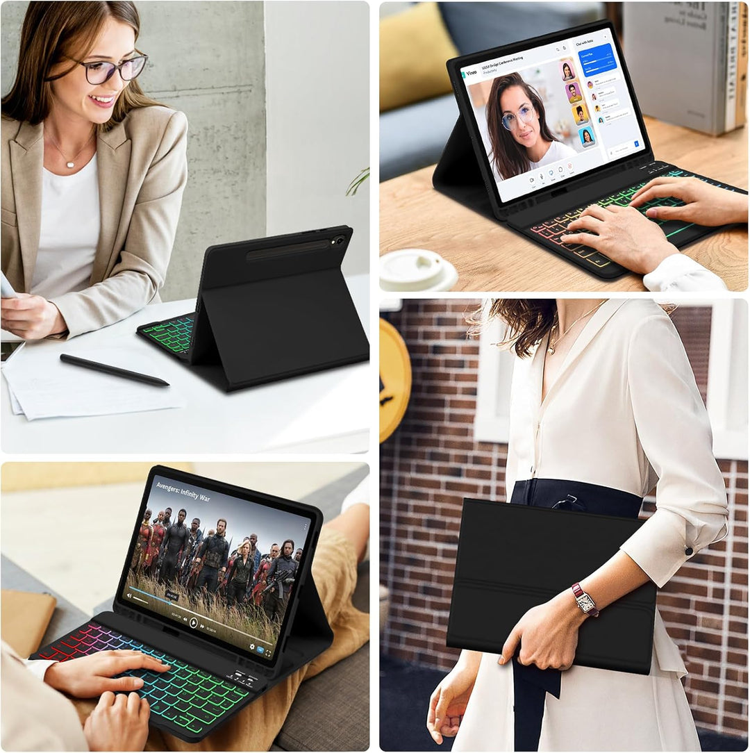 Bettdow für Samsung Galaxy Tab S10 Lite/ S10 FE 10,9" 2025 Tastatur Hülle, QWERTZ Layout Abnehmbarer