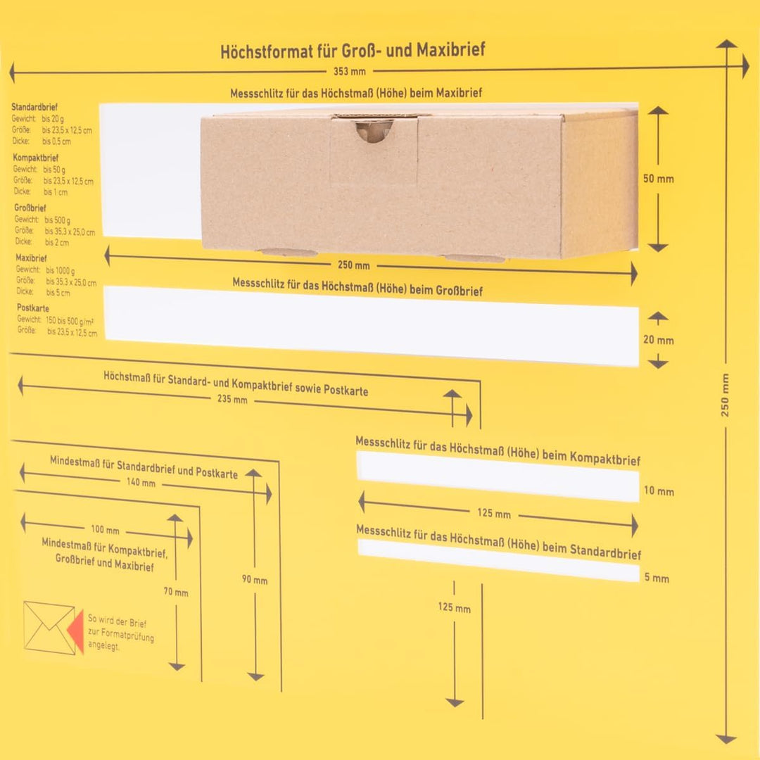 500 x Maxibriefkartons 160 x 110 x 50 mm Braun - Marken-Qualität von OfficeKing®