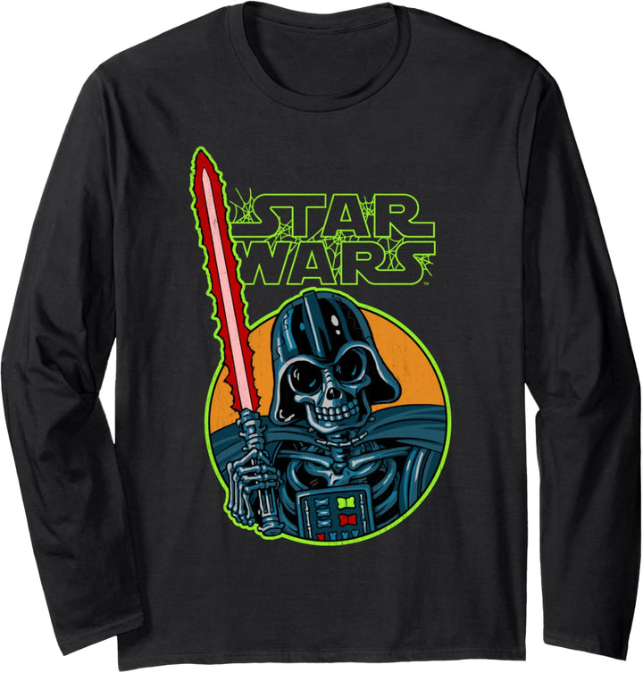 Star Wars Darth Vader Spooky Halloween Logo Langarmshirt