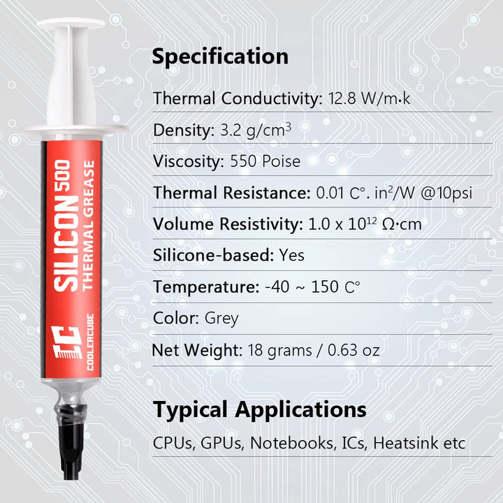 Wärmeleitpaste, 18 g CPU-Wärmeleitpaste, Kühlkörperpaste für alle Kühler, CPU, GPU, IC-Prozessor, ko