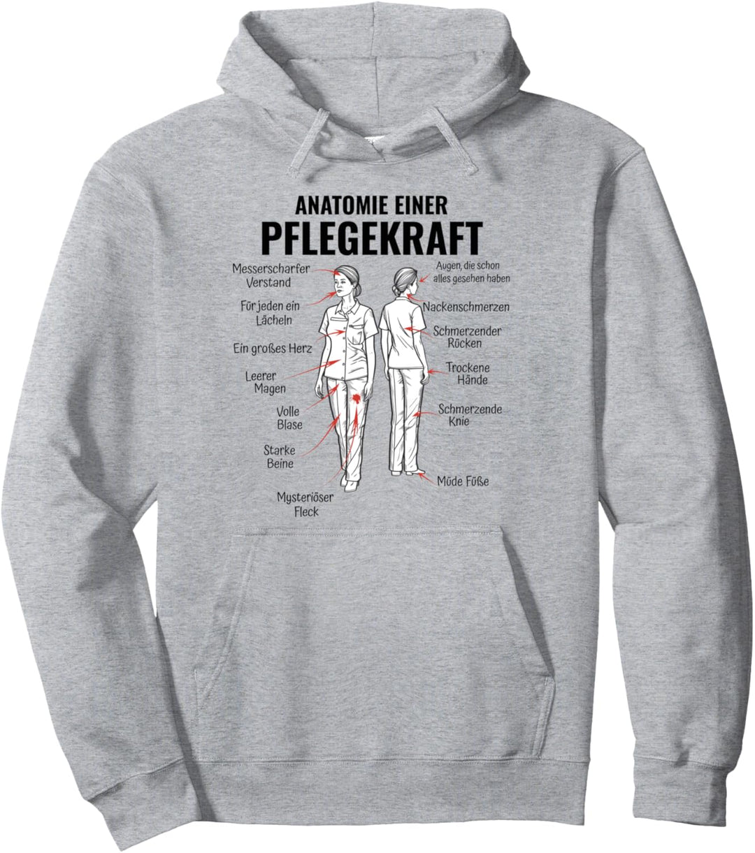 Anatomie Einer Pflegekraft Altenpflege Pflegeleben Pullover Hoodie