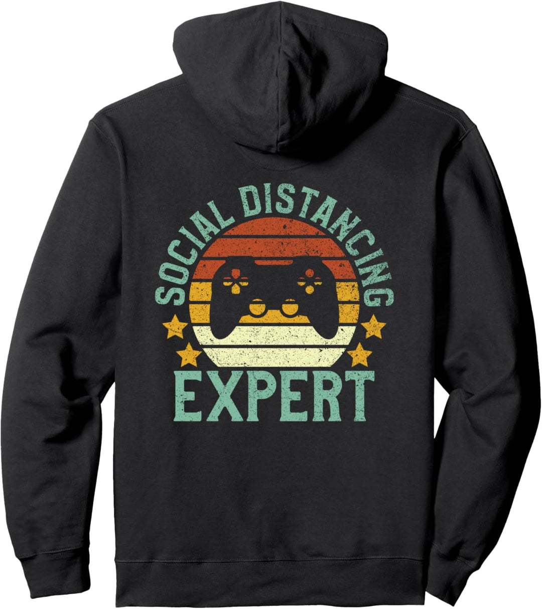 Video Game Player Social Distancing Gaming Tee Gamer Gift Pullover Hoodie