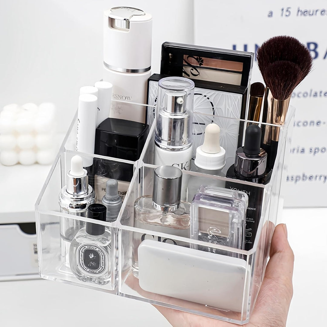 Make Up Organizer, Kosmetik Organizer mit 5 Fächer, Acryl Bad Organizer, Make up pinsel organizer, S