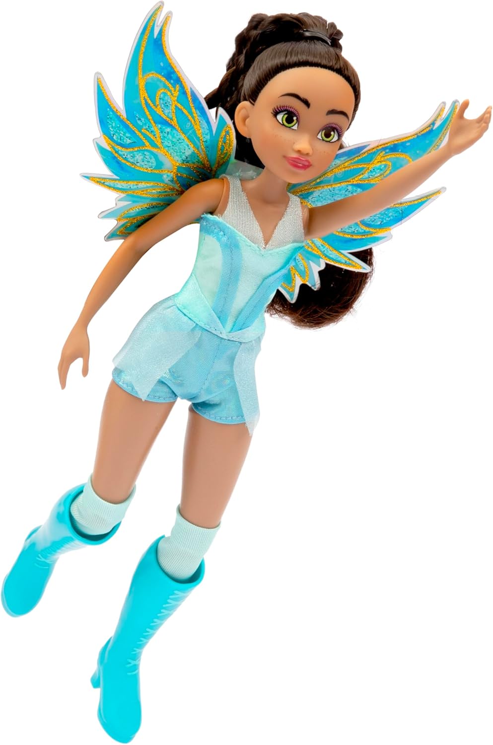 Winx Club Fairy Doll – Aisha with Glitter Wings & Poseable Joints – Transformation Outfit – Removabl