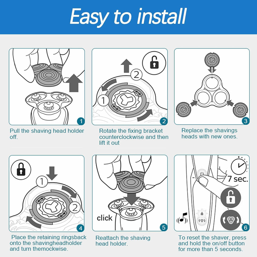 SH50/52 Ersatzrasierkopf Kompatibel mit Philips Norelo Series 5000 Scherköpfe,für Norelco SH50 Serie
