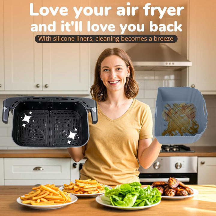 ENSINE Airfryer Zubehör,3 Stück Massgeschneiderte Silikonform Heissluftfritteuse Für Philips Airfrye