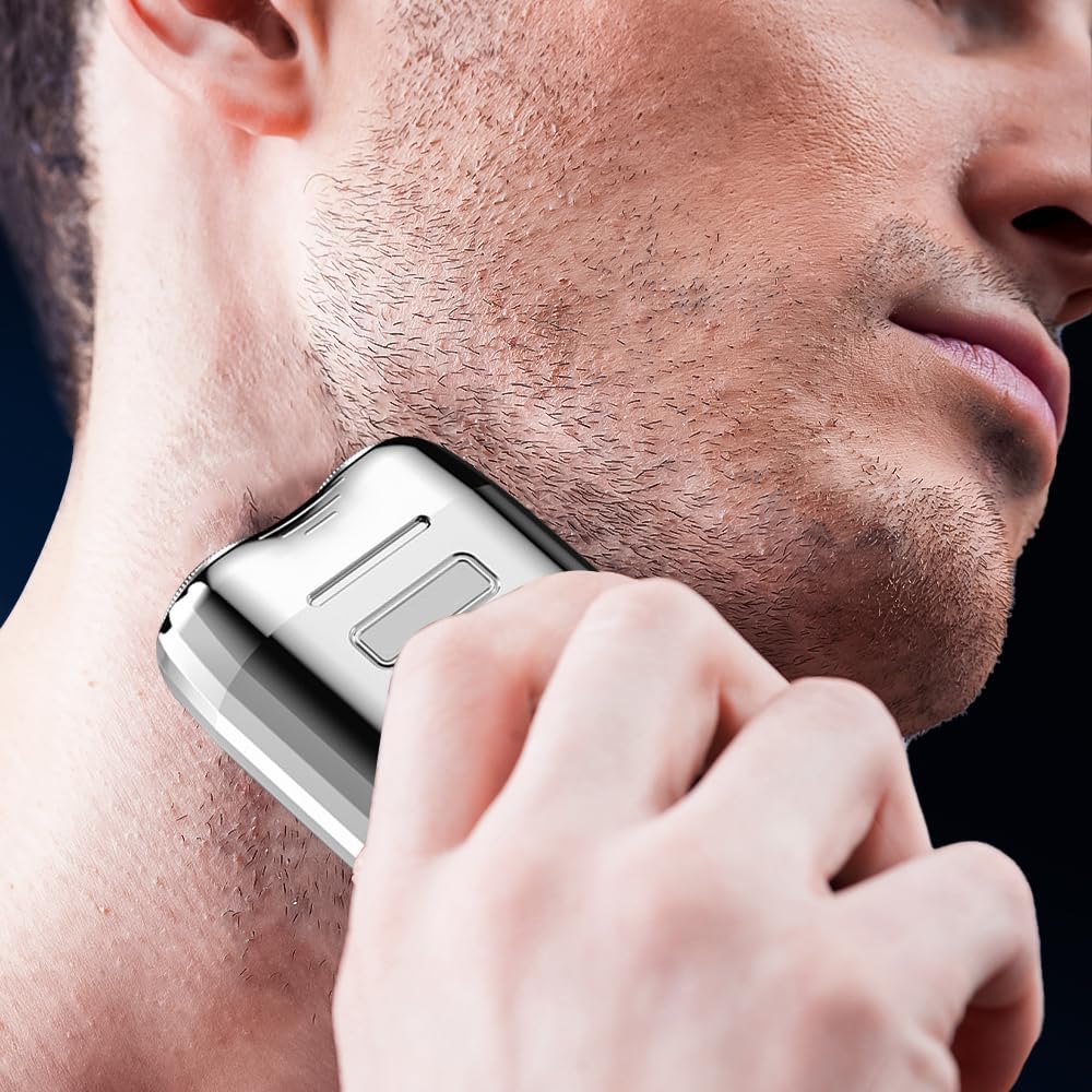 2025 Neu Rasierer Herren Elektrisch, Mini Portable Electric Shaver, IPX7 Wasserdicht Mini Trockenras