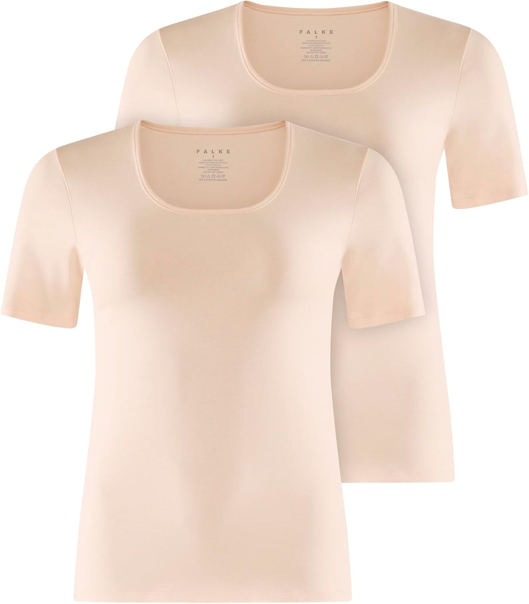 FALKE Damen Daily Comfort 2-Pack Round Neck Unterwäsche bequemes Unterhemd hautfreundlich Kurzarm mi