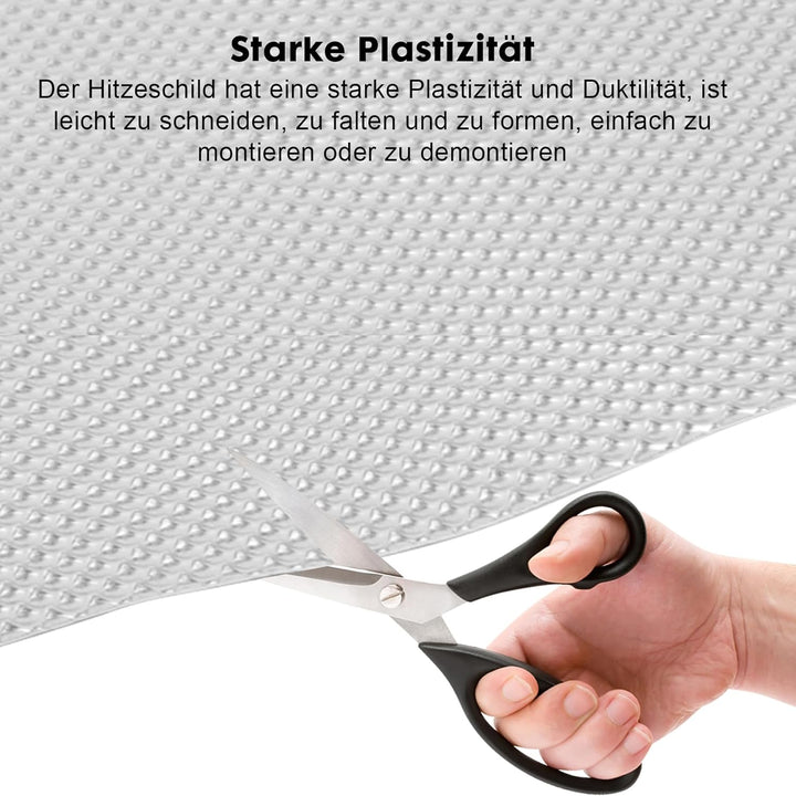 Hitzeschutz Hitzeblech Geprägte, 100cm x 40cm Aluminium Hitzeschutzblech Platte Schlauch Rohrisolier