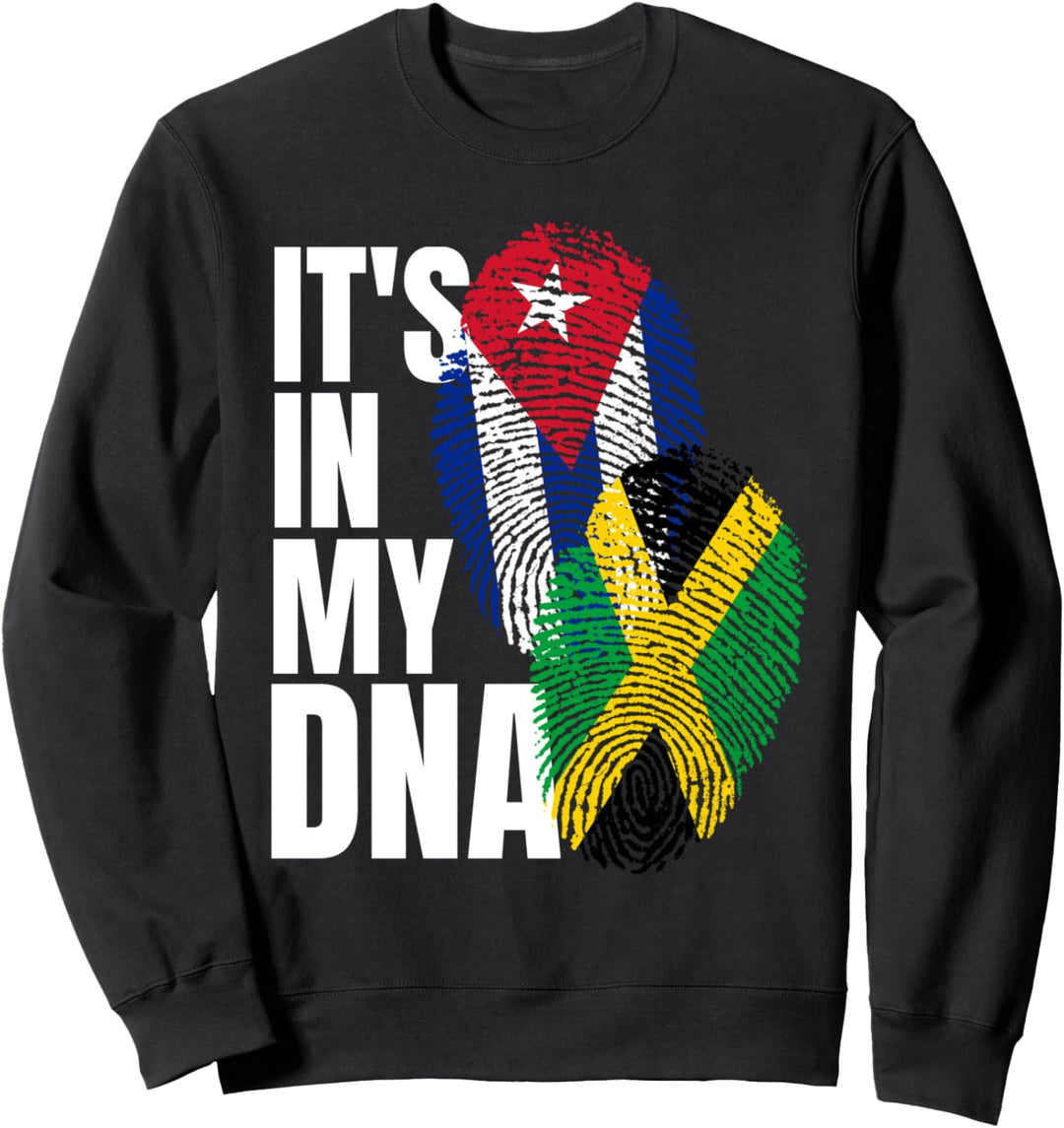 Jamaikanisches und Kubanisches DNA-Erbe-Flagge gemischt Sweatshirt