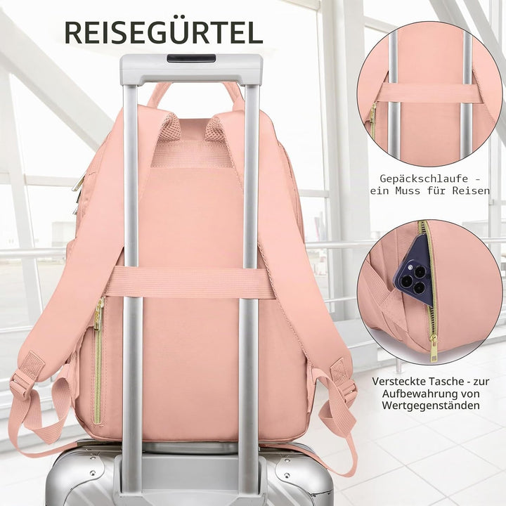 RJEU Schulrucksack Mädchen Teenager,Rucksack Studium Mädchen,Schulranzen Damen mit 15,6 Zoll Laptopf