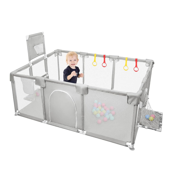 Laufgitter für Babys, grosser Laufstall für Kleinkinder, Aktivität für Kinder mit Ball, modular, fal