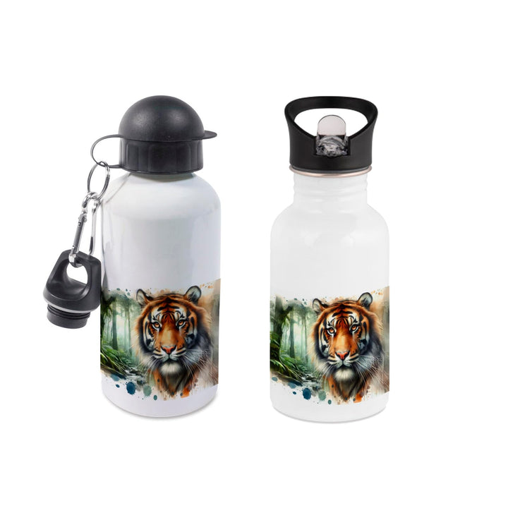 Trinkflasche mit Name/wahlweise 400ml, 500ml oder 600ml + Schriftwahl für Name + Edelstahl oder Alum