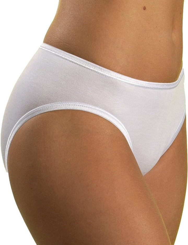 HERMKO 1031 5er Pack Damen Midi-Slip aus 100% Bio-Baumwolle 32-34 Weiss, 32-34 Weiss